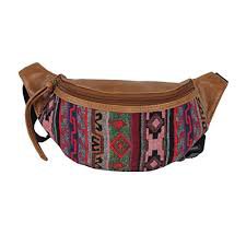 brown aztec fannypack