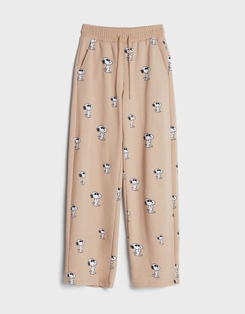 Wide-leg Snoopy pants - New - Bershka United States