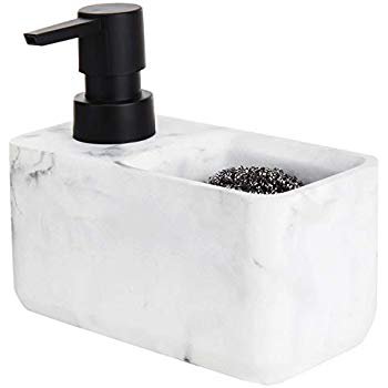 Amazon.com: Umbra Joey, Matte Ceramic Liquid Soap Dispenser with Sponge Caddy, Ideal for Kitchen or Bathroom Use, Black: Home & Kitchen