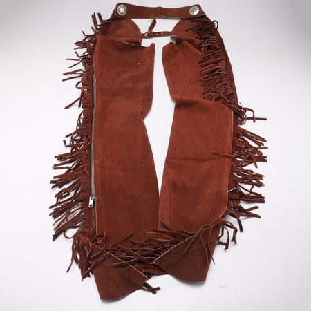 Brown Suede Fringe Chaps