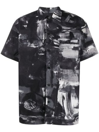 Moschino Brushstroke Print Shirt A02122057 Black | Farfetch