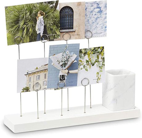 Amazon.com: Umbra, White Gala, Multi Built in Planter or Pen Holder for Desk, Non Picture Frame with 7 Photo Clips: Home & Kitchen