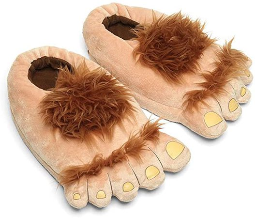 Amazon.com | Ibeauti Womens Furry Monster Adventure Slippers, Comfortable Novelty Warm Winter Hobbit Feet Slippers for Adults | Slippers