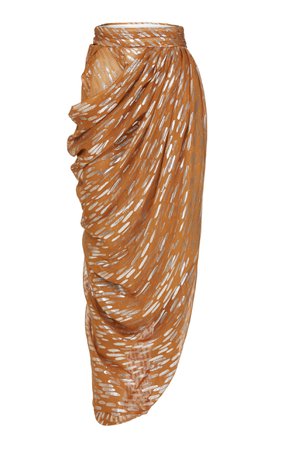 Click Product to Zoom Maticevski Impulse Draped Metallic Silk Skirt