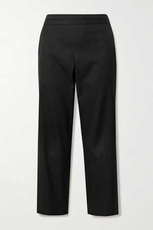 Henry Cropped Cotton-twill Straight-leg Pants - Black