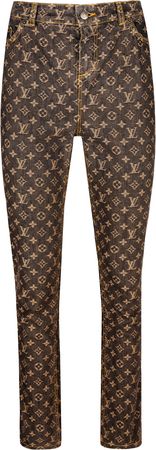 Louis Vuitton Monogram High-Waisted Denim Pants | EL CYCER
