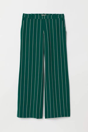 H&M+ Wide-leg Suit Pants - Green