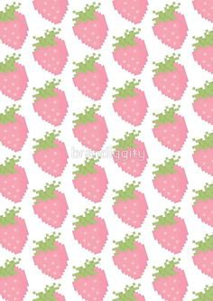 pixelated strawberry