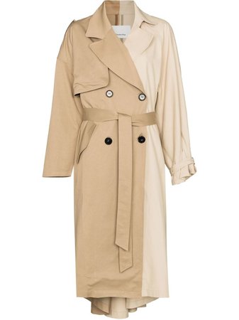 Frankie Shop two-tone Panelled Trench Coat - Farfetch