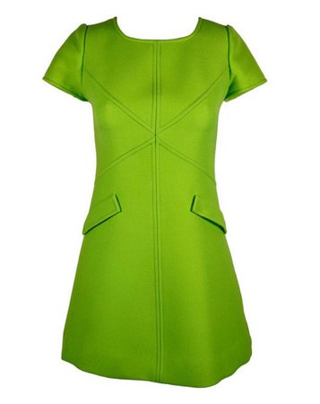 green mod dress