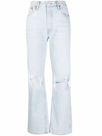 RE/DONE Ripped Bleach Jeans - Farfetch