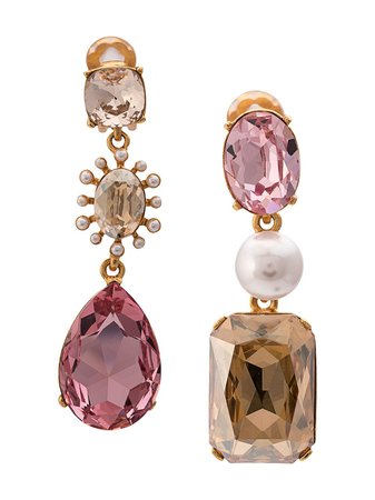 Oscar de la Renta embellished drop earrings £450 - Shop Online. Same Day Delivery in London