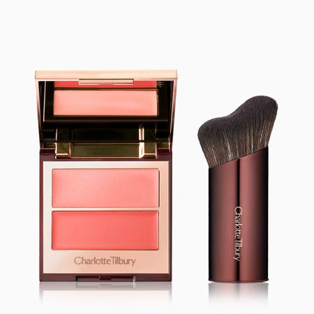 Pink Cream Blush & Brush Duo: Seduce Blush – Pretty Youth Glow | Charlotte Tilbury