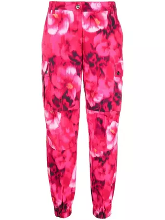 PINKO hibiscus-print Cargo Trousers