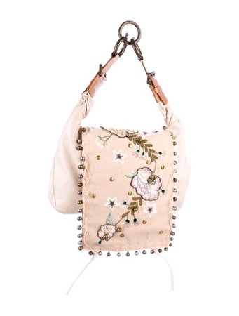 Chloé Embroidered Leather Handle Bag - Handbags - CHL88873 | The RealReal