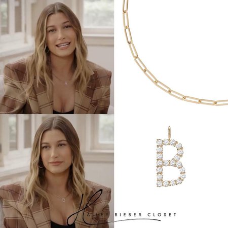 Hailey Bieber Closet • Jenniferfisherjewelry Oversized Floating Diamond Minimal Block Letter