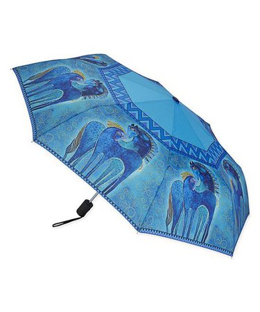 Laurel Burch Indigo Horses Compact Umbrella | zulily