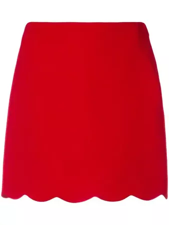 Miu Miu Scalloped Mini Skirt - Farfetch