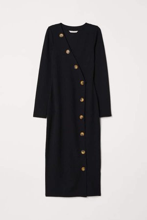 Dress with buttons - Black