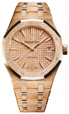 15454or.gg.1259or.03 Frosted Gold Audemars Piguet Royal Oak Automatic 37mm Ladies Watch