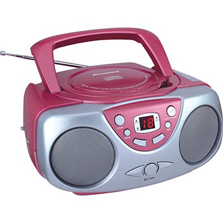 Amazon.com: Sylvania SRCD243 Portable CD Player with AM/FM Radio, Boombox (Pink): Home Audio & Theater