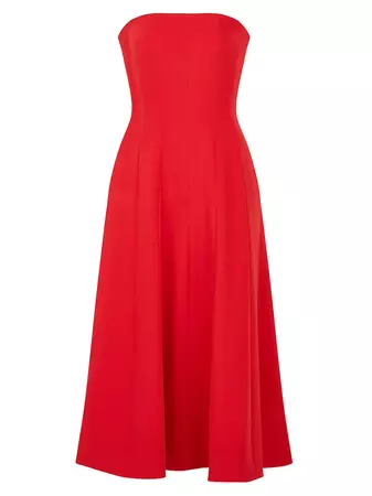 Shop Halston Emilia Fit & Flare Midi-Dress | Saks Fifth Avenue