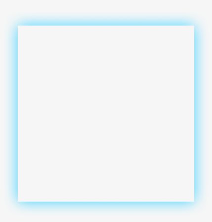 Square Frame Transparent Png - Blue Neon Frame Png - 1006x1008 PNG Download - PNGkit