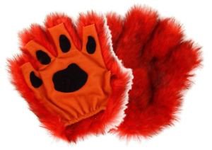 Orange Ginger Tabby Cat Kitty Kitten Paw Paws Fingerless Gloves