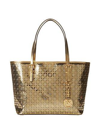 Michael Michael Kors Floral Perforated Metallic Leather Small Travel Tote | Brixton Baker