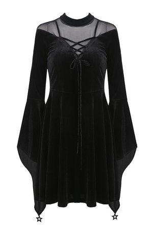 Liana Black Velvet Gothic Dress by Dark in Love | Ladies