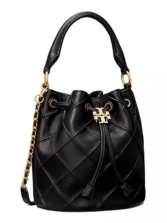 Shop Tory Burch Mini Fleming Soft Leather Bucket Bag | Saks Fifth Avenue