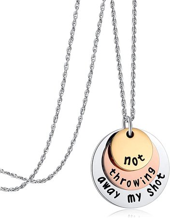 Hamilton Gifts, Not Throwing Away My Shot Tri-layer Necklace for Teen Girls Broadway Musical Inspired Jewelry: Amazon.co.uk: Clothing