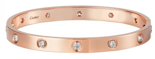 Cartier | LOVE Bracelet, 10 diamonds – Pink Gold