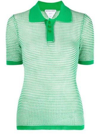 Shop Bottega Veneta knitted polo shirt with Express Delivery - FARFETCH