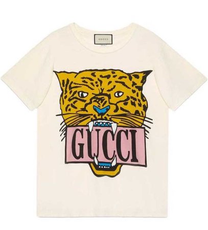 Gucci sequin logo oversized t shirt