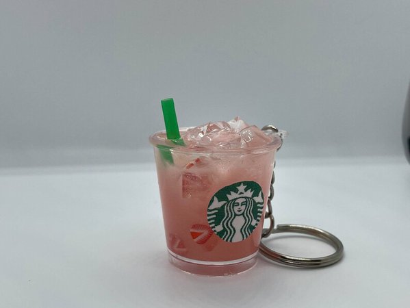 Coffee Cup Keychain Mocha Iced Coffee Frappuccino Pink Drink | Etsy