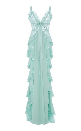 Mint green gown