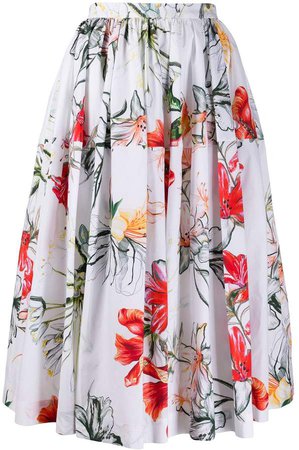 floral print midi skirt