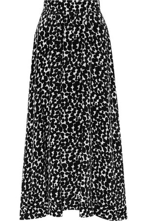 Raquel Diniz | Printed velvet midi skirt | NET-A-PORTER.COM