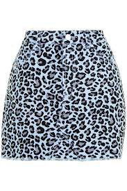 gray cheetah print skirt