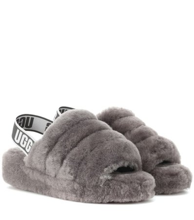 gray ugg slippers