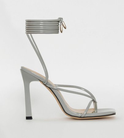 grey heel sandals