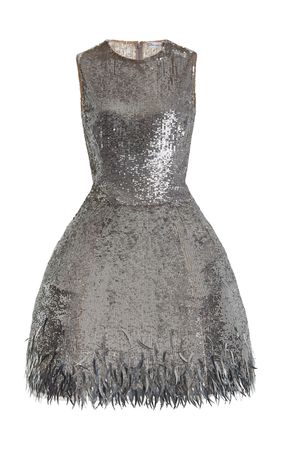 Sequined Mini Dress By Oscar De La Renta | Moda Operandi