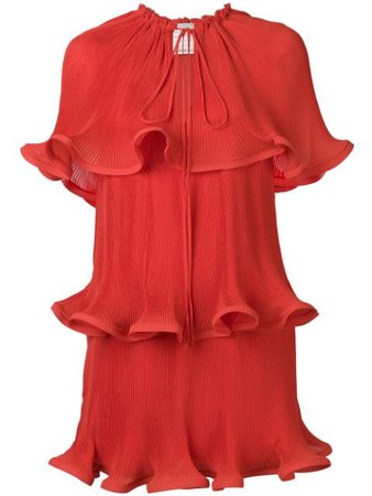 Stella McCartney tiered bow detail dress £2,095 - Buy Online - Mobile Friendly, Fast Delivery