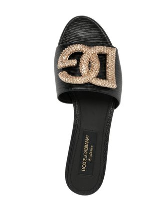 Dolce & Gabbana logo-plaque open-toe Sandals - Farfetch