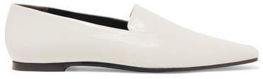 Minimal Leather Loafers - White