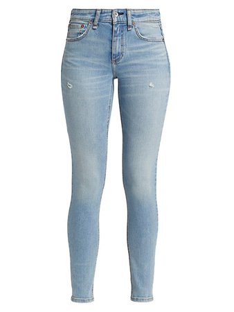Shop rag & bone Cate Mid-Rise Stretch Skinny Jeans | Saks Fifth Avenue
