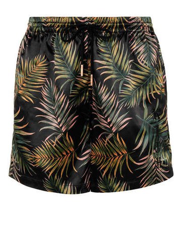 Kith - Ellen Embroidered Printed Stretch-satin Shorts - Army green