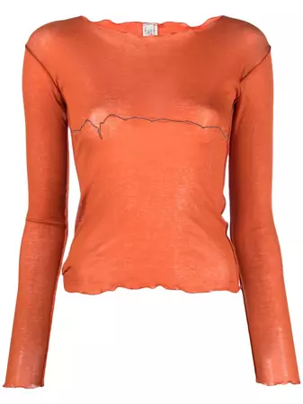 Baserange exposed-seam long-sleeve T-shirt - Farfetch
