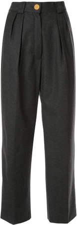 Pre-Owned wide-legged cropped tailored trousers